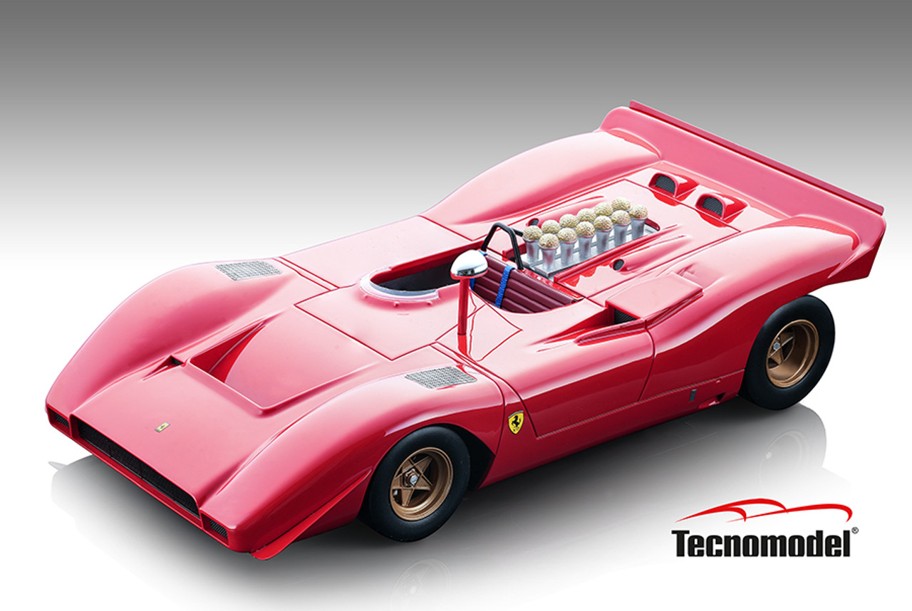 1/18 Tecnomodel 1969 Ferrari 612P Can-Am Press (Red) Resin Car Model