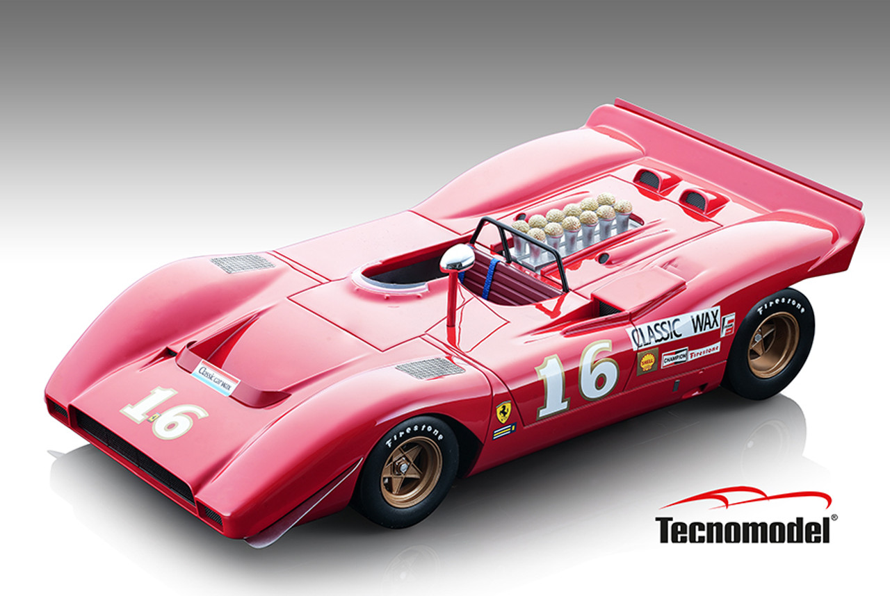 1/18 Tecnomodel 1969 Ferrari 612 Can-Am Mid-Ohio #16 3rd Place Chris Amon Resin Car Model