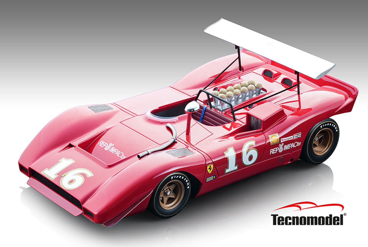 1/18 Tecnomodel 1969 Ferrari 612 Can-Am Riverside #16 Chris Amon Resin Car Model