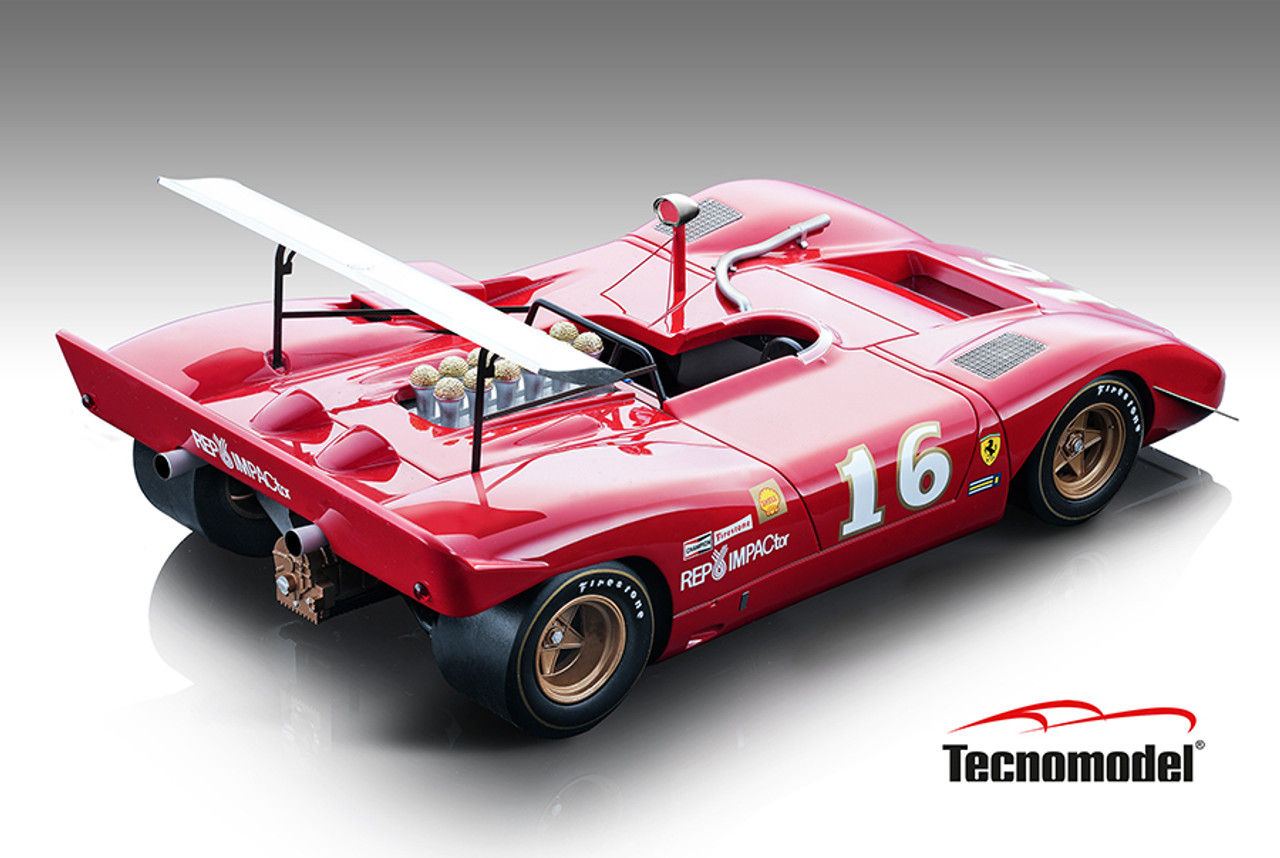 1/18 Tecnomodel 1969 Ferrari 612 Can-Am Riverside #16 Chris Amon Resin Car Model