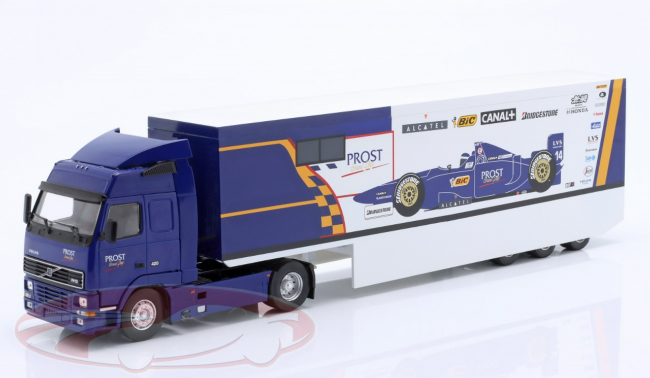 1/43 Ixo 1997 Volvo FH12 Prost Grand Prix Formula 1 Team Car Model