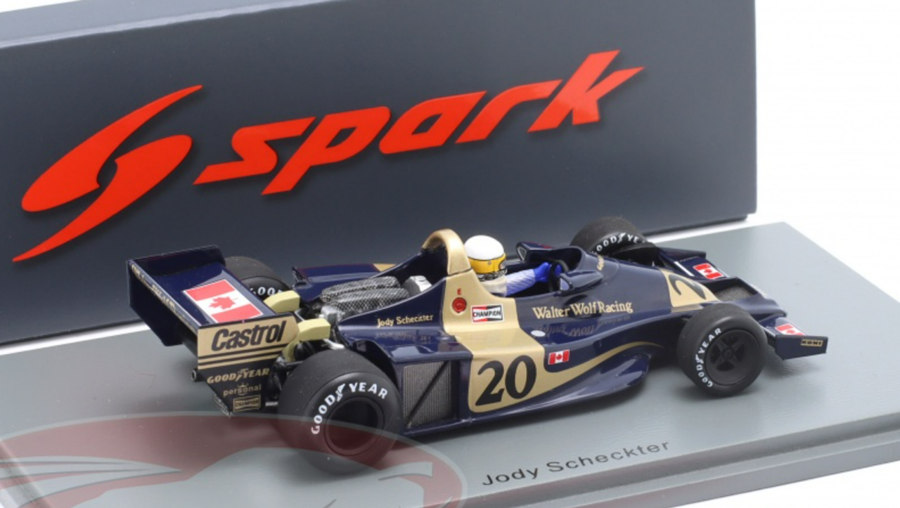 1/43 Spark 1977 Formula 1 Jody Scheckter Wolf WR1 #20 Winner Monaco GP Car Model