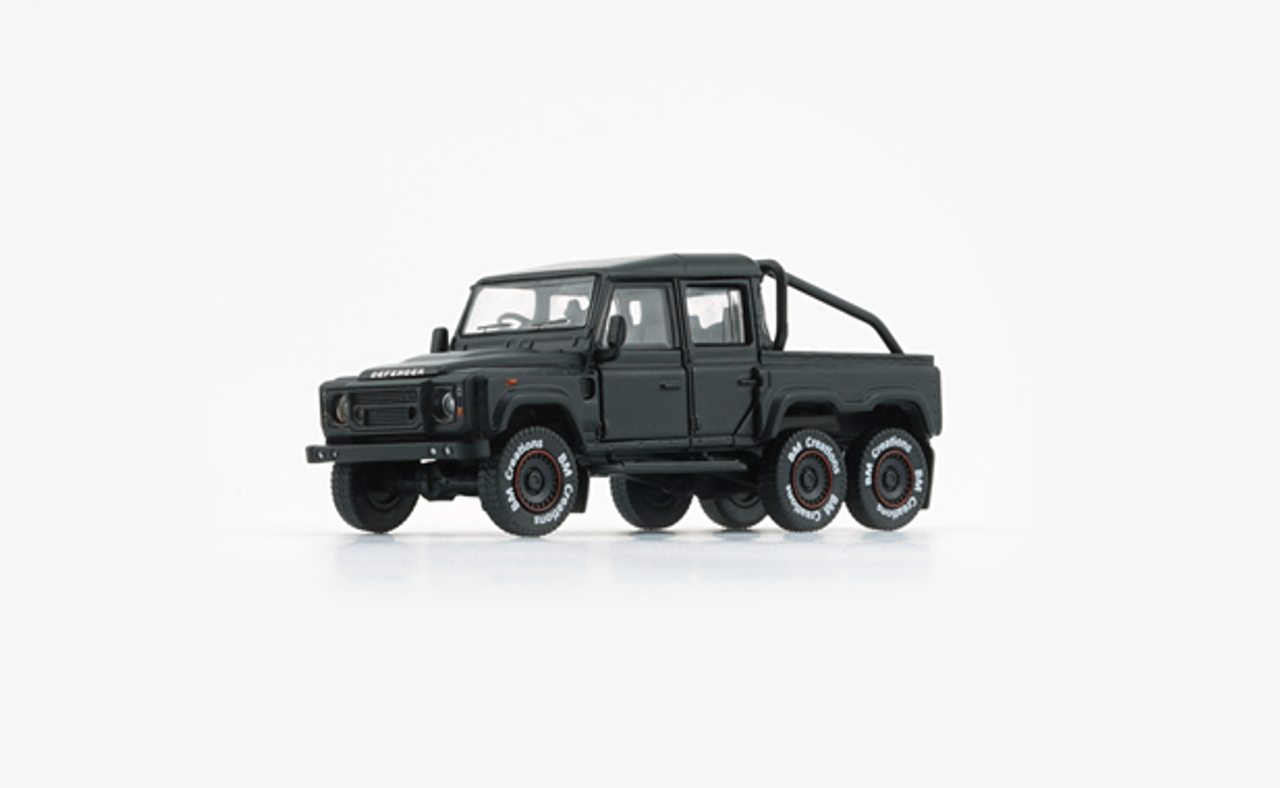 1/64 BM Creations Land Rover 2016 Defender 110 Pick Up -6x6 Acc Pack-Matte Blk 