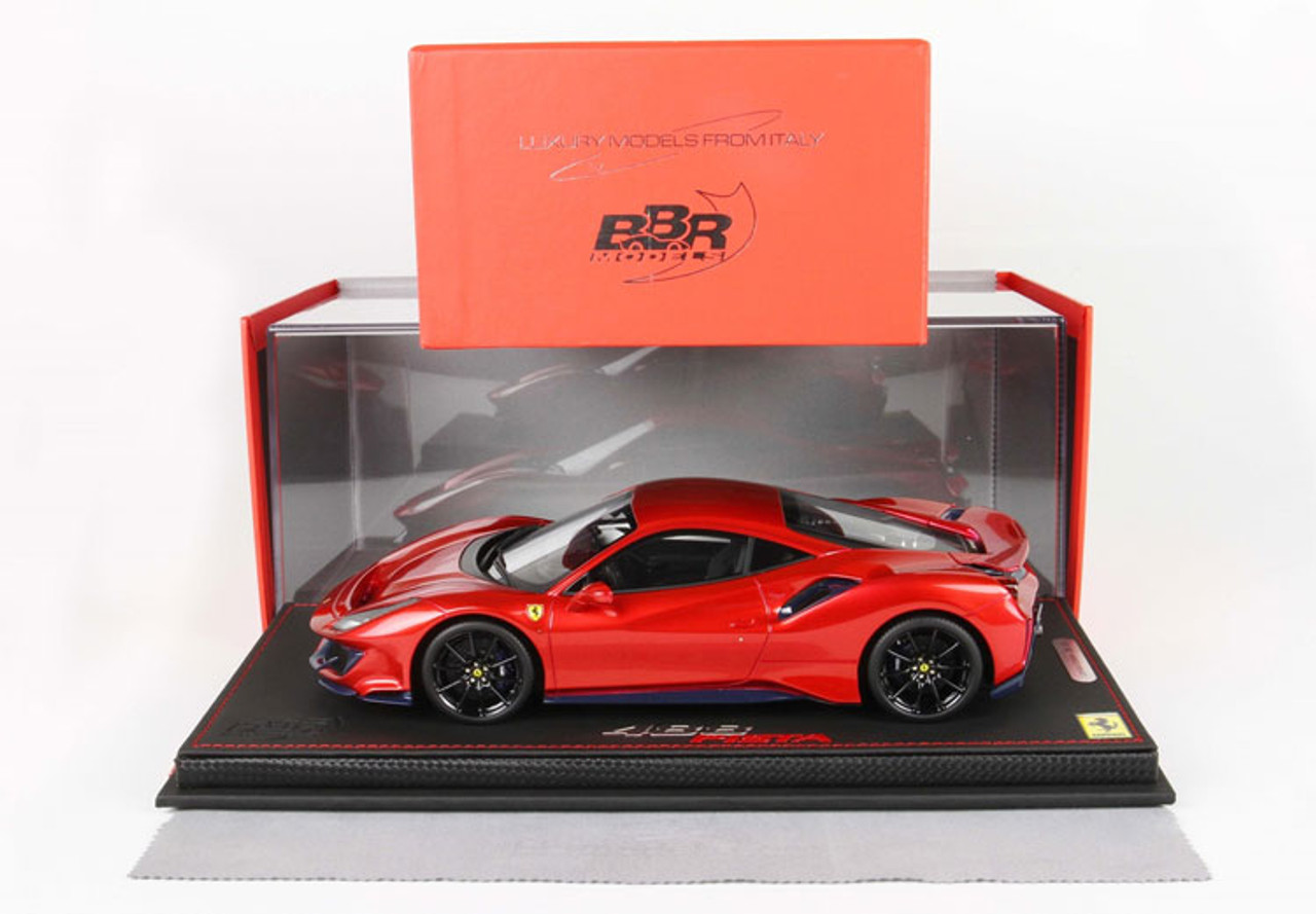 1/18 BBR 2019 Ferrari 488 Pista (Red w/ Black Wheels) Resin Car Model Limited