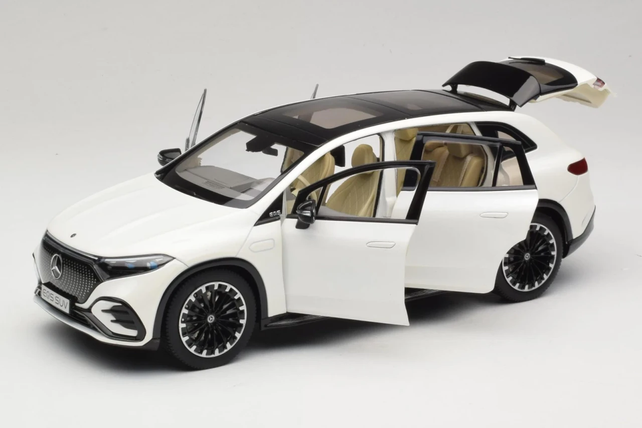 1/18 Dealer Edition 2022 Mercedes-Benz EQS (X296) (Diamond White) Diecast Car Model