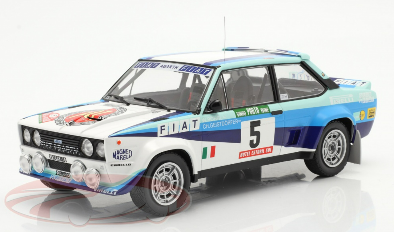 1/18 Ixo 1980 Fiat 131 Abarth #5 World Champion Rally Portugal Fiat Italia Walter Röhrl, Christian Geistdörfer Car Model