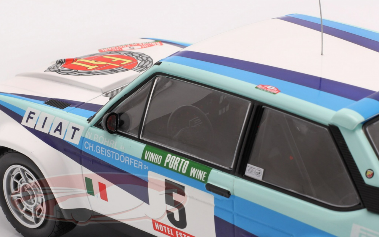 1/18 Ixo 1980 Fiat 131 Abarth #5 World Champion Rally Portugal Fiat Italia Walter Röhrl, Christian Geistdörfer Car Model