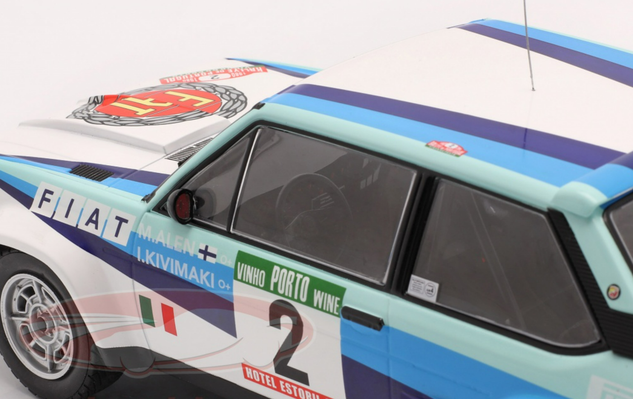 1/18 Ixo 1980 Fiat 131 Abarth #2 2nd Rally Portugal Fiat Italia Markku Alen, Ilkka Kivimaki Car Model