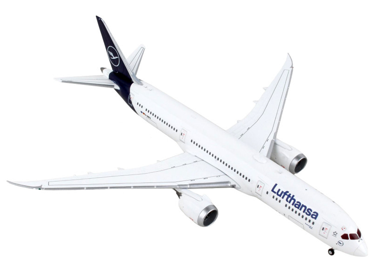 Boeing 787-9 Commercial Aircraft "Lufthansa - D-ABPA" White with Dark Blue Tail 1/400 Diecast Model Airplane by GeminiJets