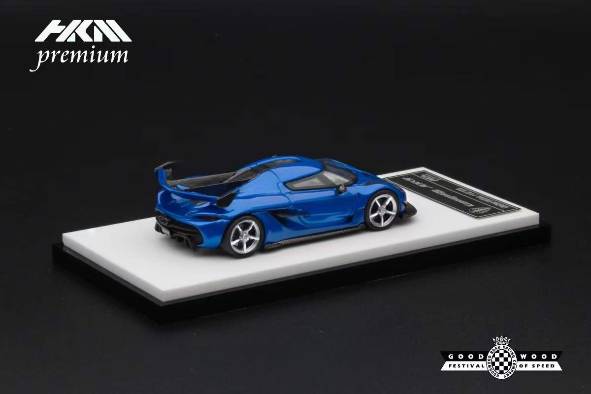 1/64 HKM Premium Koenigsegg Jesko Attack (Metallic Blue) Diecast
