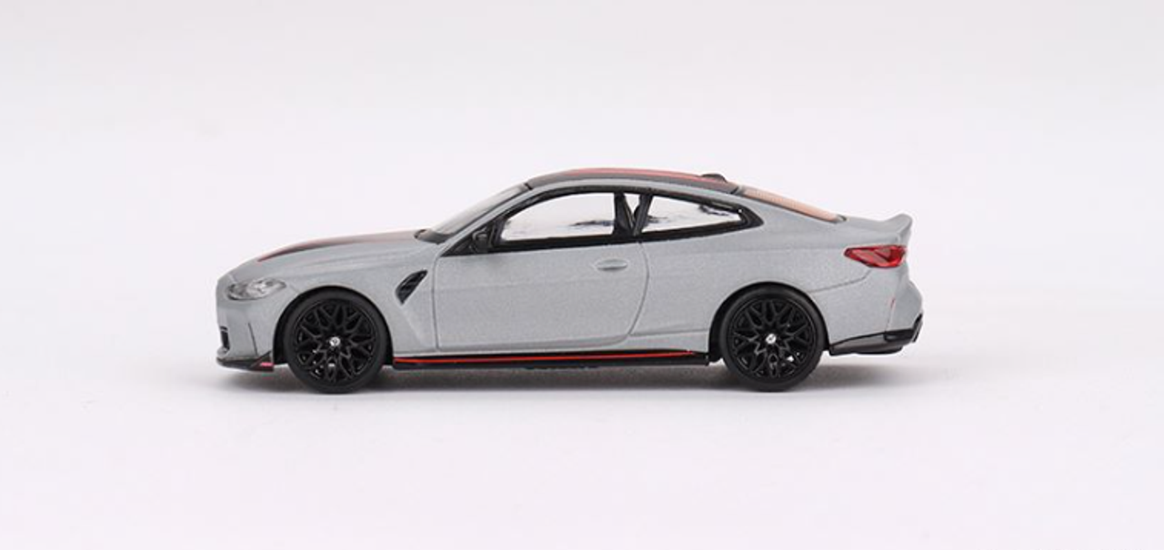 1/64 Mini GT BMW M4 CSL (G82) (Frozen Brooklyn Grey Metallic) Diecast Car Model