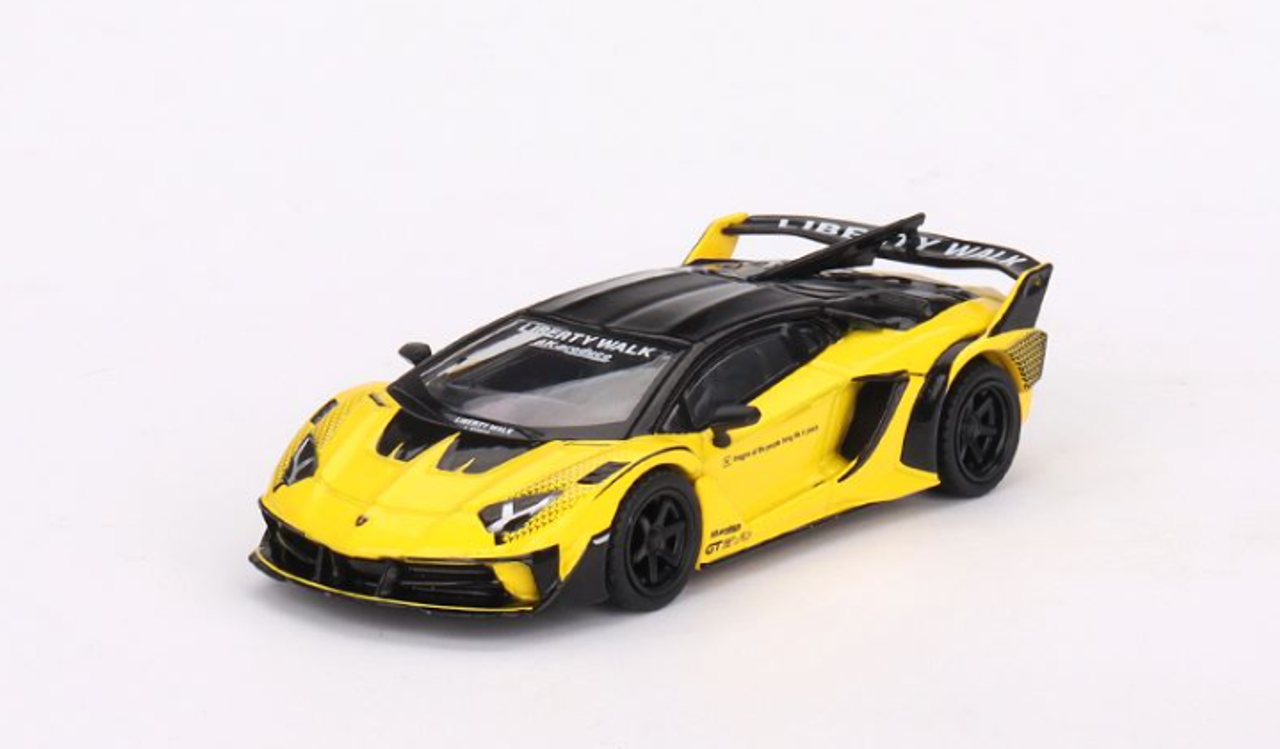 1/64 Mini GT Lamborghini Aventador GT EVO LB-Silhouette Works (Yellow) Diecast Car Model