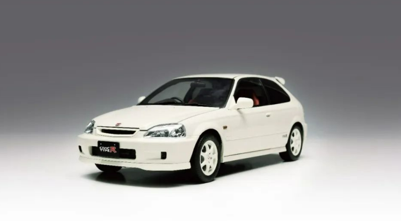1/18 Motorhelix Honda Civic Type R (EK9) (Championship White) Full Open  Diecast Car Model with Extra Engine