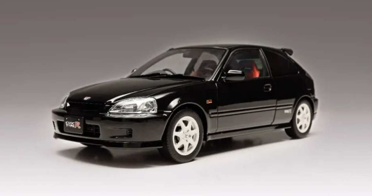 1/18 Motorhelix Honda Civic Type R (EK9) (Starlight Pearl Black) Full Open Diecast Car Model with Extra Engine
