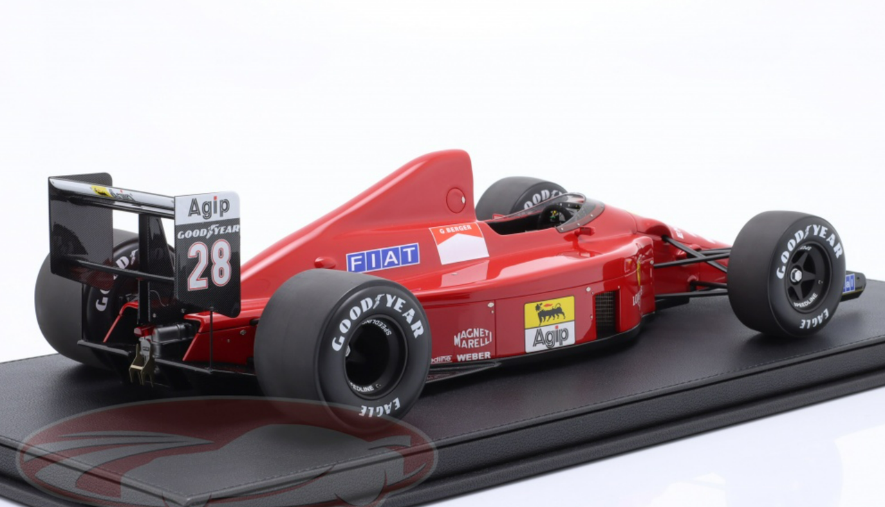 1/12 GP Replicas 1989 Formula 1 Gerhard Berger Ferrari 640 #28 2nd Italy GP Car Model