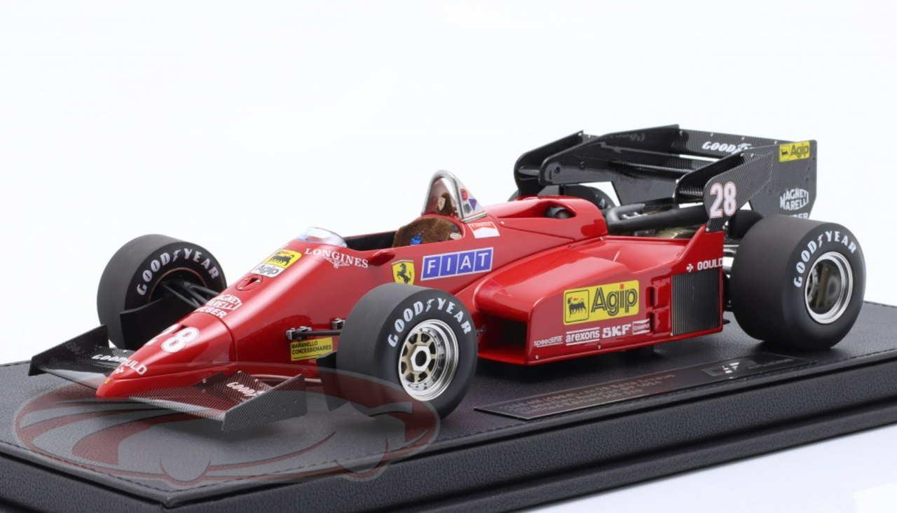 1/18 GP Replicas 1984 Formula 1 Rene Arnoux Ferrari 126C4 #28 7th Austria GP Car Model