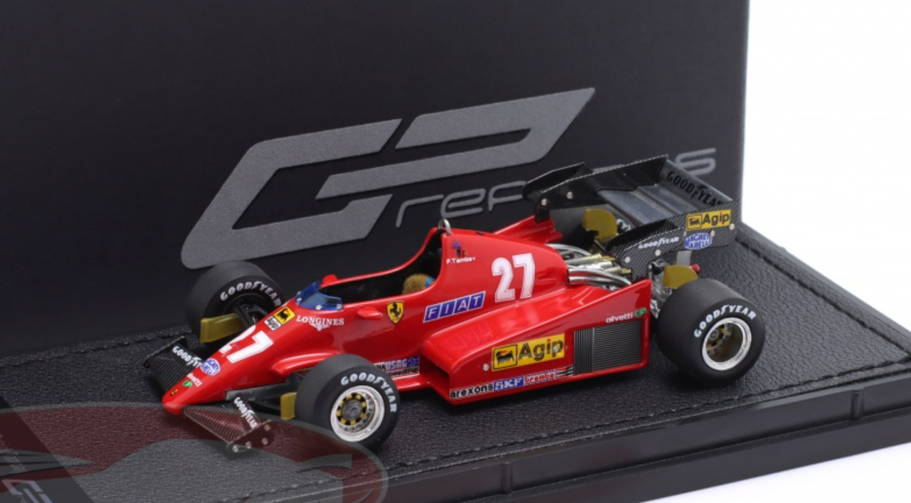 1/43 GP Replicas 1983 Formula 1 Rene Arnoux Ferrari 126C2B #28 3rd San Marino GP Car Model