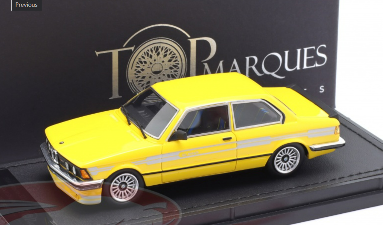 1/43 TopMarques 1983 BMW Alpina 323 (Yellow) Car Model