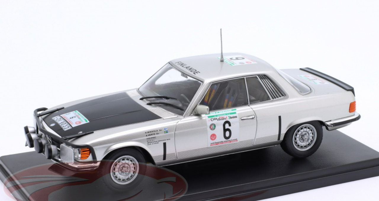 1/24 Altaya 1979 Mercedes-Benz 450 SLC #6 Winner Rallye Bandama Hannu Mikkola, Arne Hertz Car Model