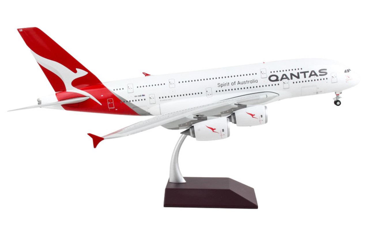 Airbus A380 Commercial Aircraft "Qantas Airways - Spirit of Australia" White with Red Tail "Gemini 200" Series 1/200 Diecast Model Airplane by GeminiJets