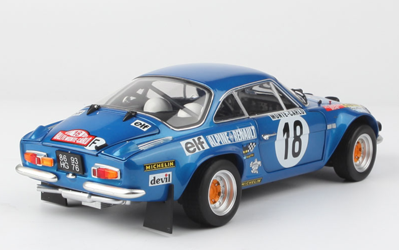 Renault Alpine A110 1600S Yellow 1/18 Diecast Model Car by Kyosho