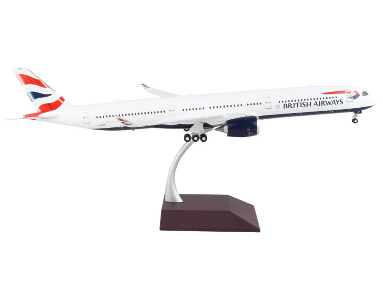 Airbus A350-1000 Commercial Aircraft "British Airways" White with Tail Stripes "Gemini 200" Series 1/200 Diecast Model Airplane by GeminiJets