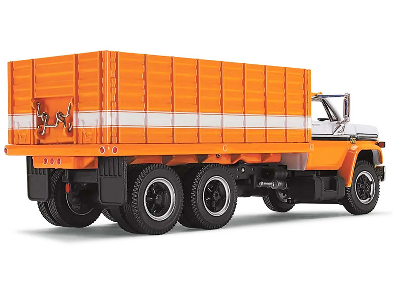 1970 Chevrolet C65 Grain Truck Orange and White 1/64 Diecast Model