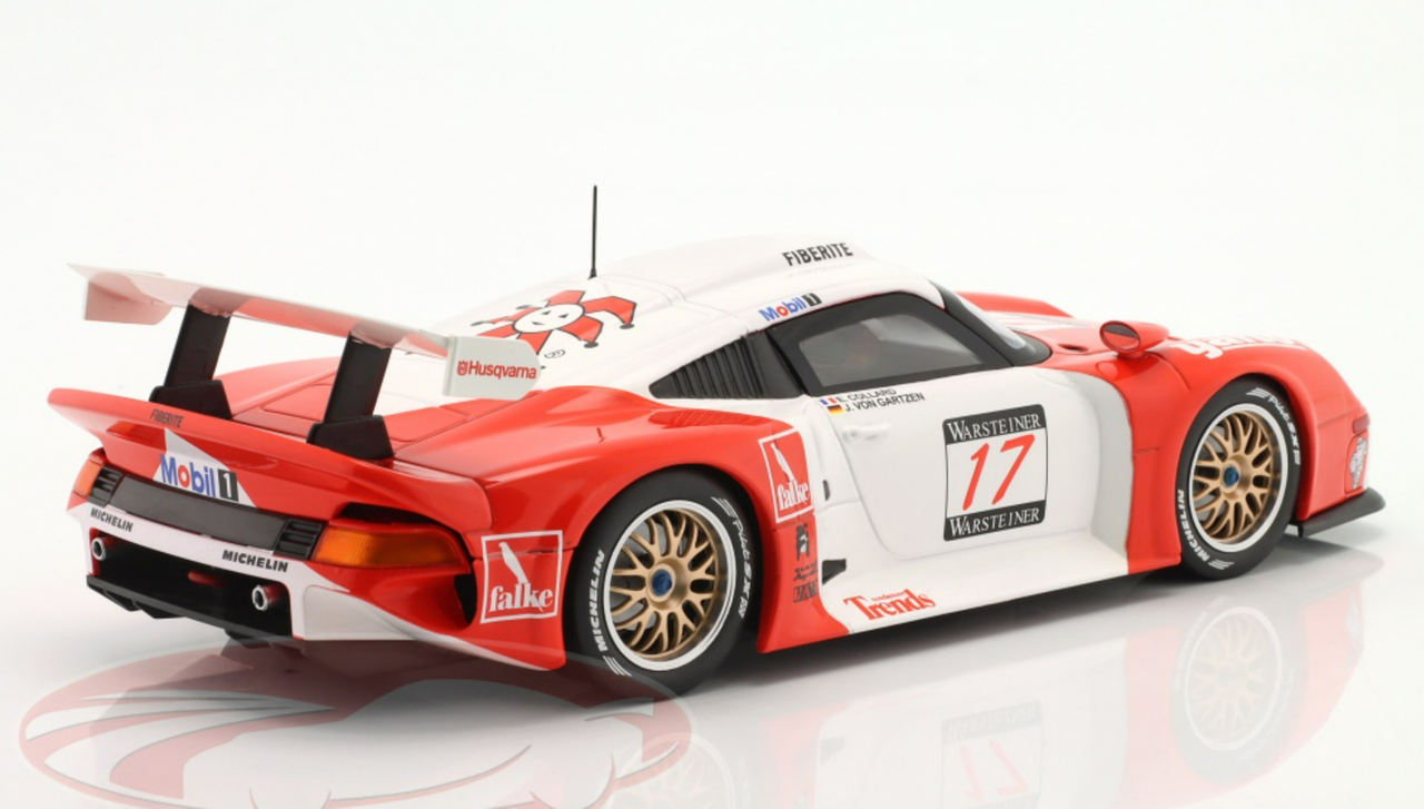 1/18 Werk83 1997 Porsche 911 GT1 #17 FIA GT Spa JB-Racing Jürgen von Gartzen, Emmanuel Collard Car Model