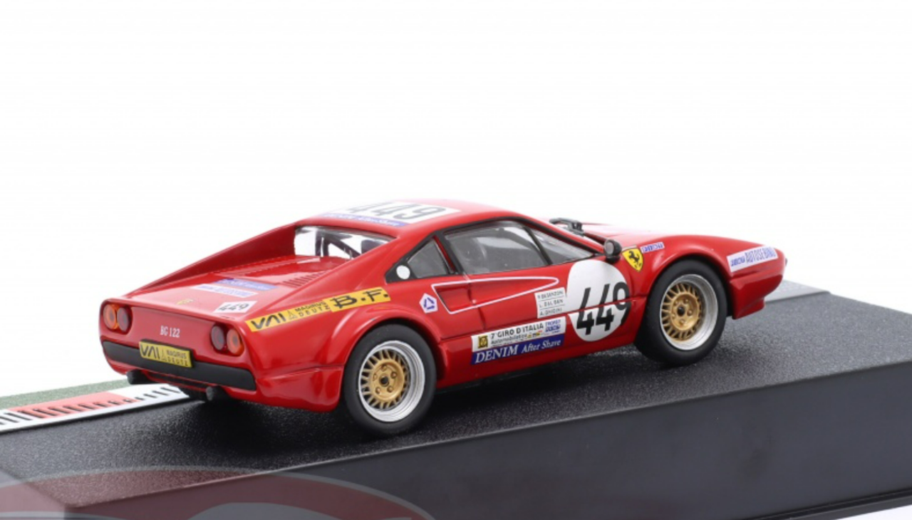 1/43 Altaya 1979 Ferrari 308 GTB #449 Giro d'Italia F. Besenzoni, L. Dal Ben, A. Ghidini Car Model