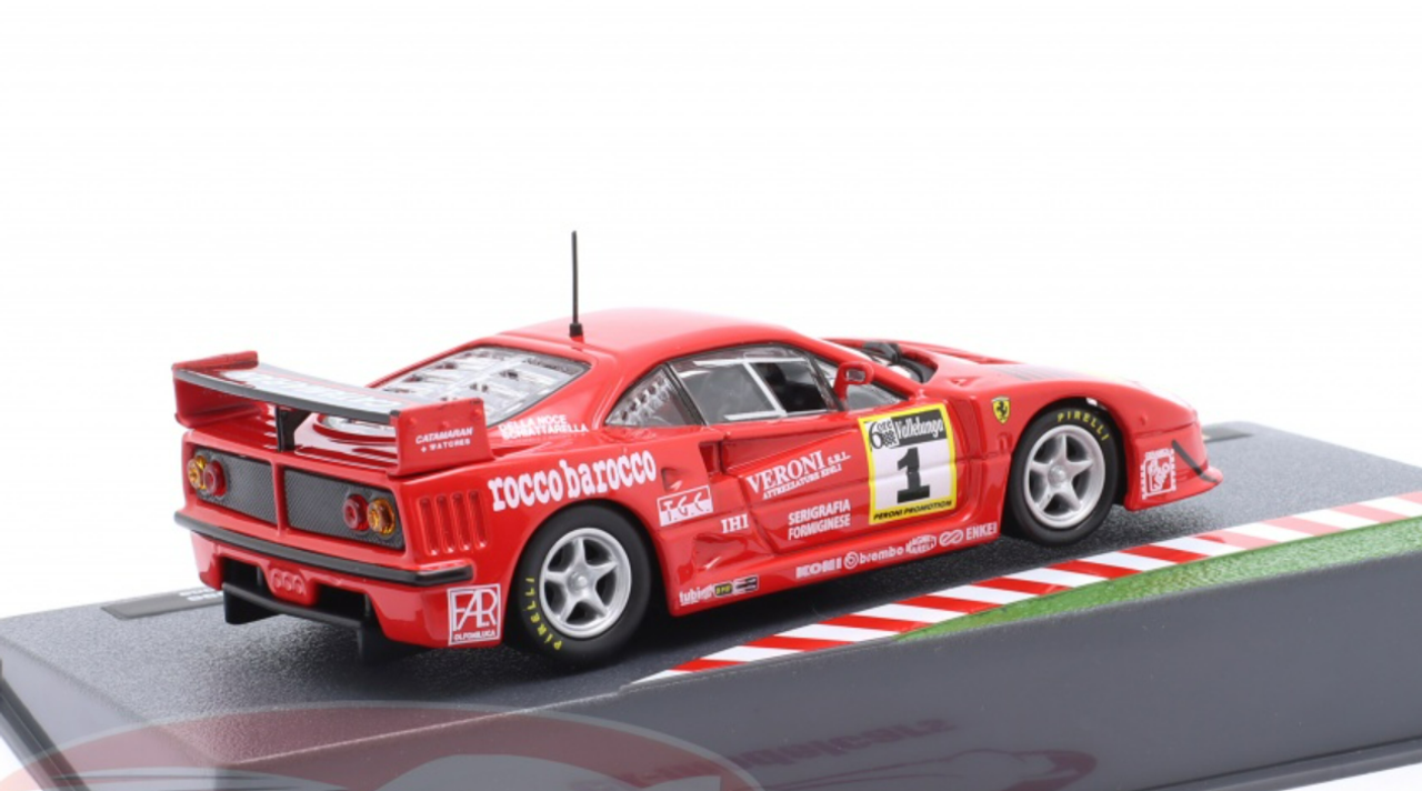 1/43 Altaya 1996 Ferrari F40 GTE #1 Winner 6h Vallelunga Euro Team 