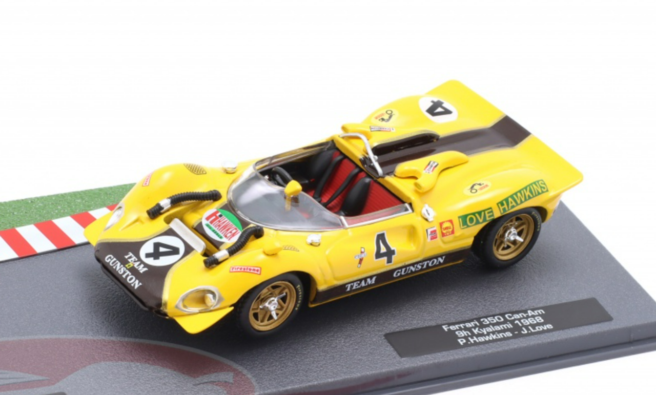 1/43 Altaya 1968 Ferrari 350 Can-Am #4 3rd 9h Kyalami Team Gunston Paul Hawkins, John Love Car Model