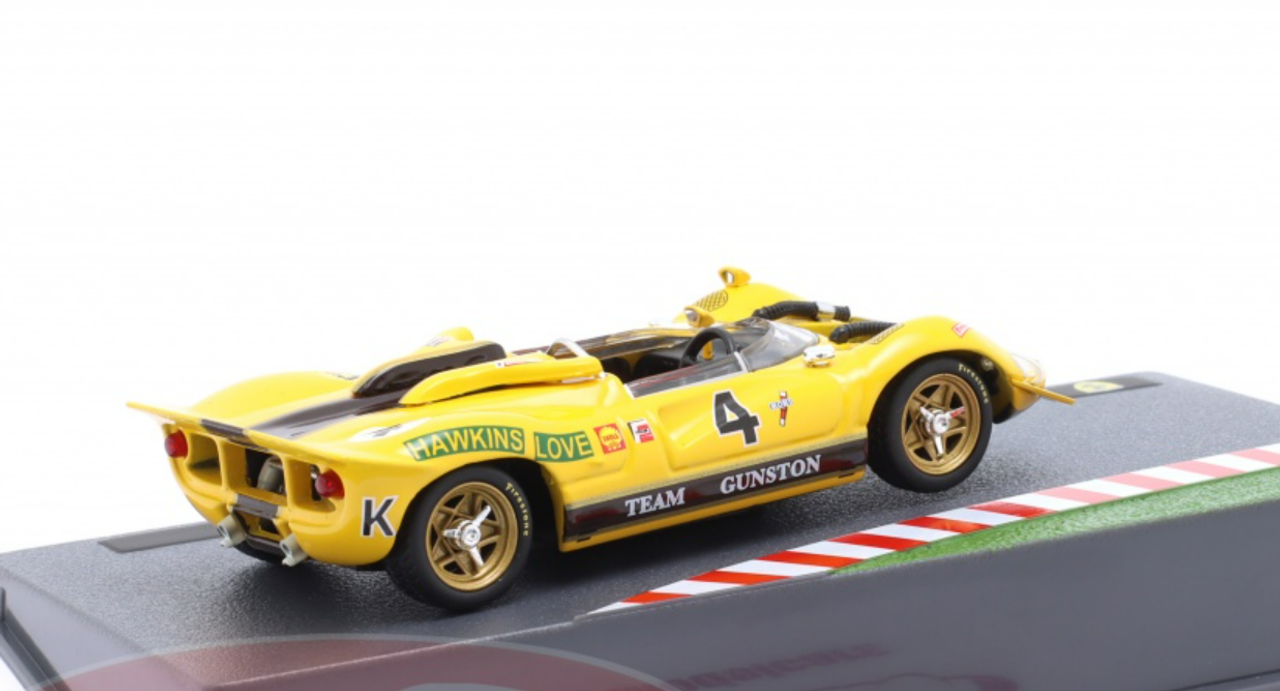 1/43 Altaya 1968 Ferrari 350 Can-Am #4 3rd 9h Kyalami Team Gunston Paul Hawkins, John Love Car Model