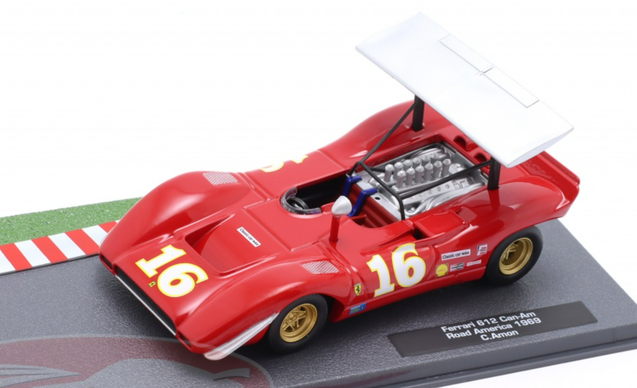 1/43 Altaya 1969 Ferrari 612 #16 Can-Am Road America Chris Amon Car Model