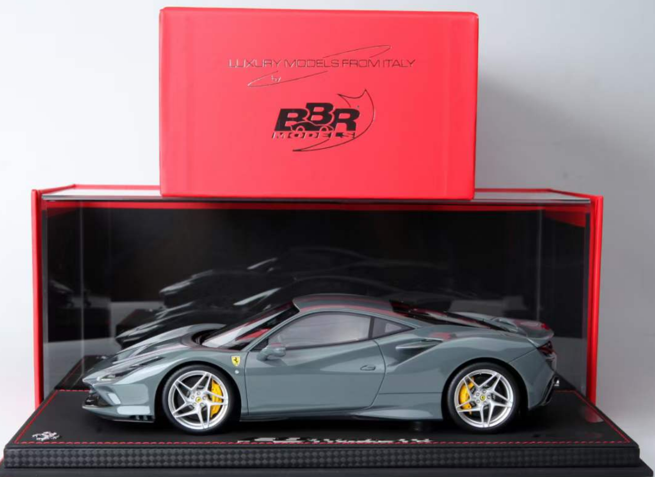 AS 1/18 BBR Ferrari F8 Tributo (Grigio Medio Grey) Resin Car