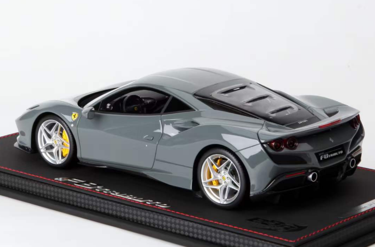 1/18 BBR Ferrari F8 Tributo (Grigio Medio Grey) Resin Car Model Limited 24 Pieces