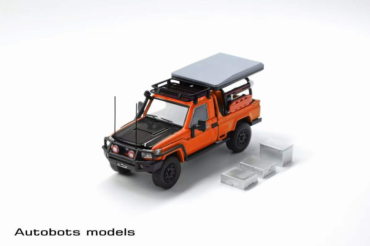 1/64 Autobots Models Toyota Land Cruiser LC79 Single Cabin (Orange) Car Model