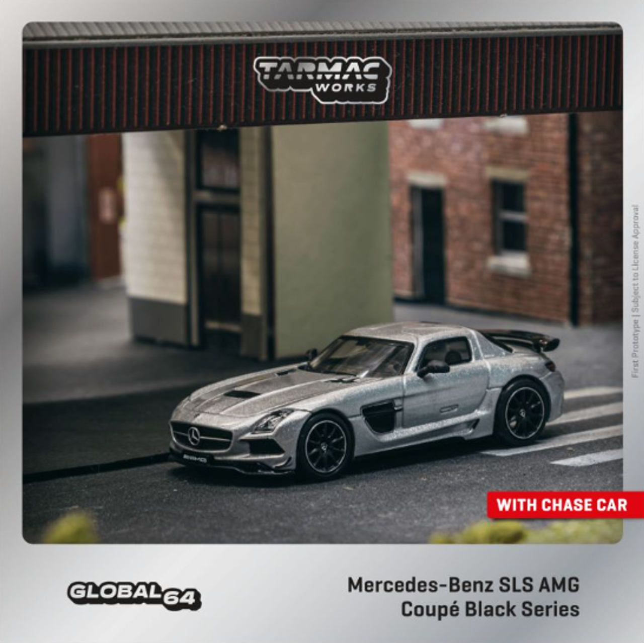 1/64 Tarmac Works Mercedes-Benz SLS AMG Coupé Black Series Silver Metallic