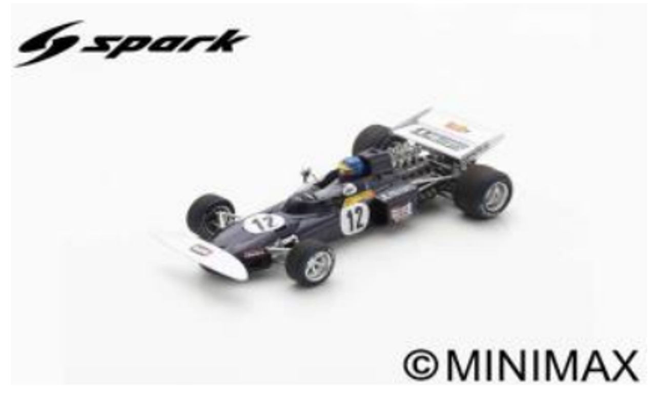 1/43 Spark 1971 March 711 No.12 Race of Champions Ronnie Peterson Car Model