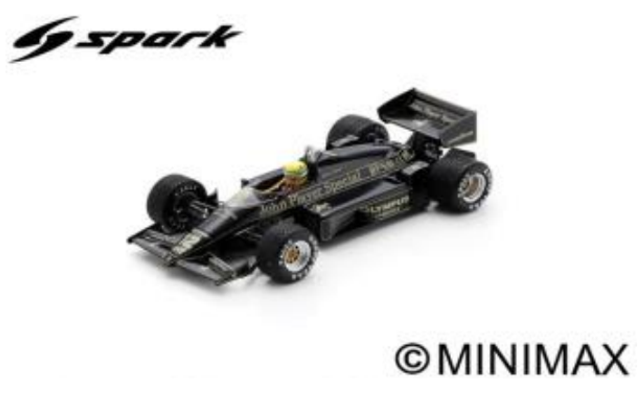 1/43 Spark 1985 Formula 1 Ayrton Senna Lotus 97T No.12 Winner Portugal GP Car Model