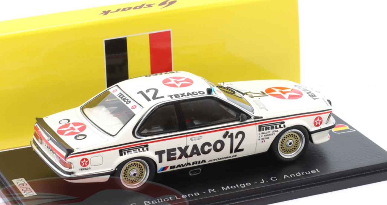 1/43 Spark 1985 BMW 635 Csi No.12 Bavaria Automobiles 24H Spa C. Ballot Lena - R. Metge - J. C. Andruet Car Model