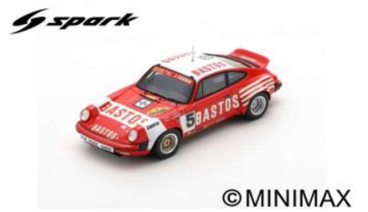 1/43 Spark 1983 Porsche 911 SC No.5 Winner Rallye du Condroz P. Snijers - D. Colebunders Car Model