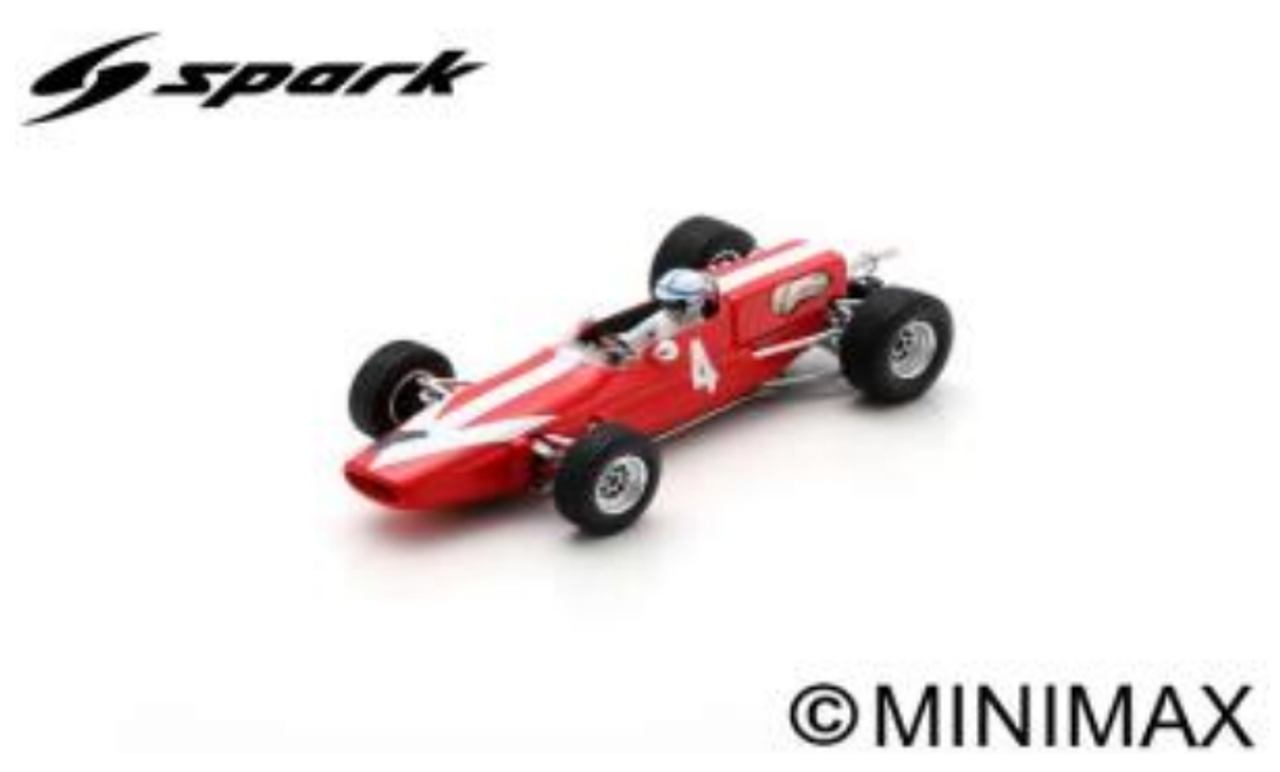 1/43 Spark 1967 Lola T100 No.4 Winner GP Limbourg F2 John Surtees Car Model