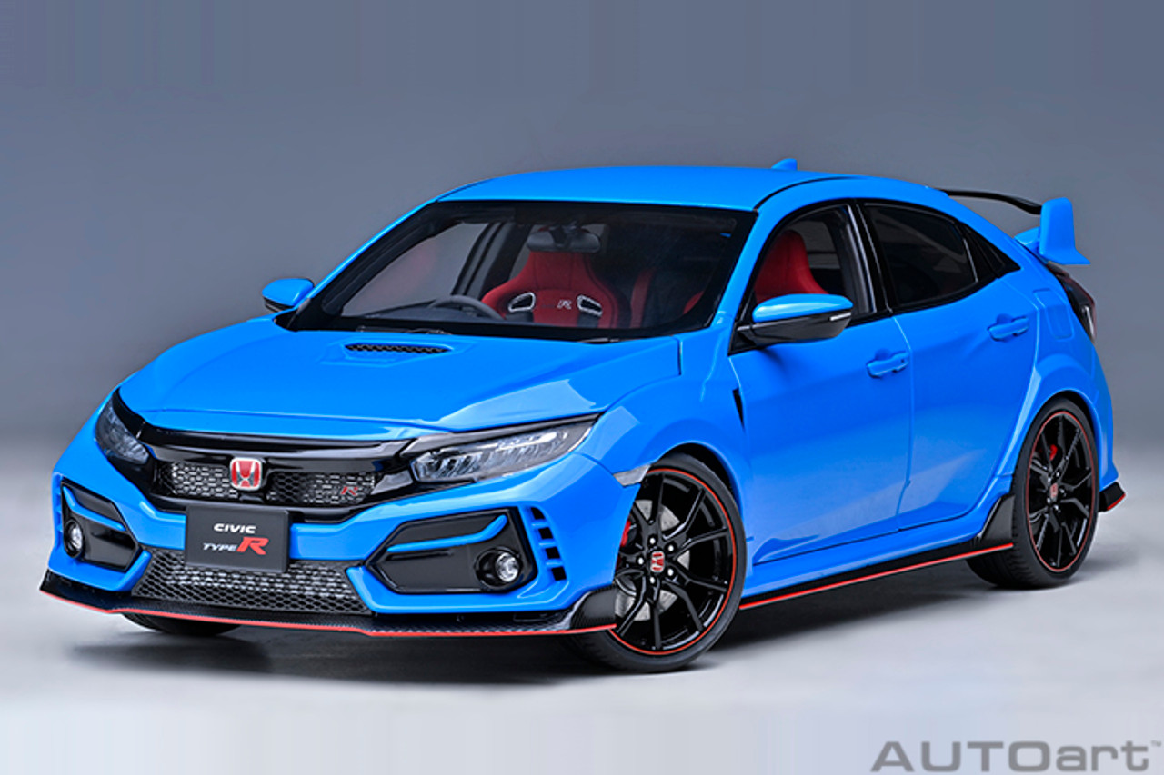 1/18 AUTOart 2021 Honda Civic Type R (FK8) (Racing Blue Pearl) Car Model