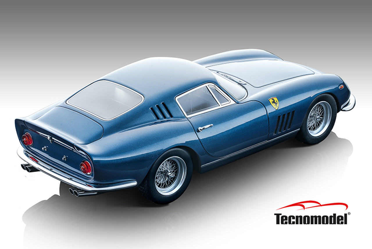 1/18 Tecnomodel Ferrari 275 GTB Blue Abu Dabi 1965 Car Model