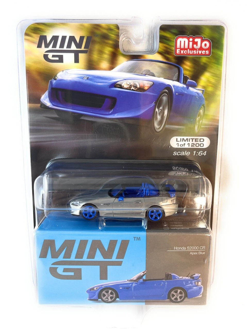 CHASE CAR 1/64 Mini GT Honda S2000 (AP2) CR Chrome Silver Diecast