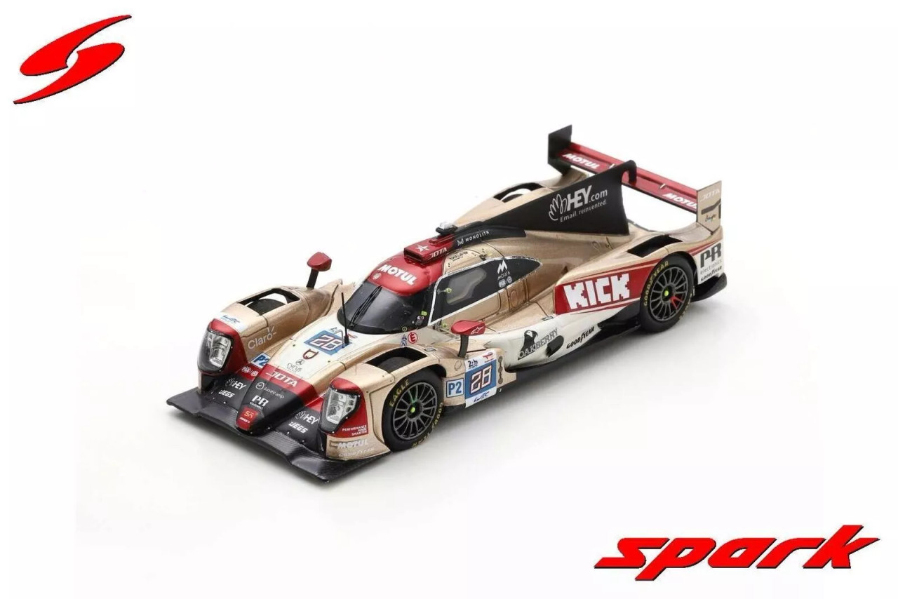 1/43 Spark Oreca 07 - Gibson No.28 JOTA 24H Le Mans 2023 D. Heinemeier Hansson - O. Rasmussen - P. Fittipaldi Car Model