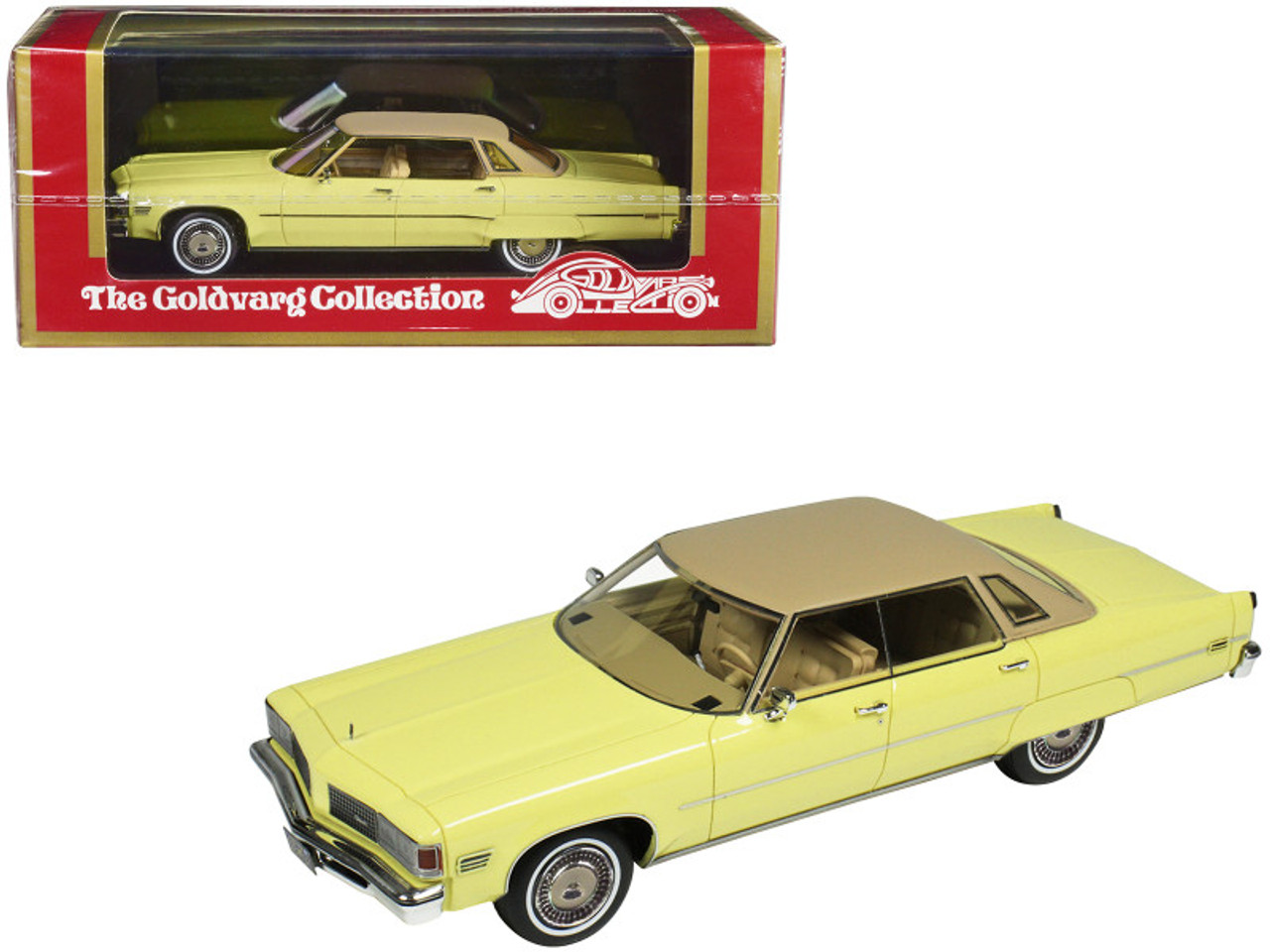 1976 Oldsmobile 98 Regency Sedan Cream Gold with Light Brown Top Limited Edition to 200 pieces Worldwide 1/43 Model Car by Goldvarg Collection