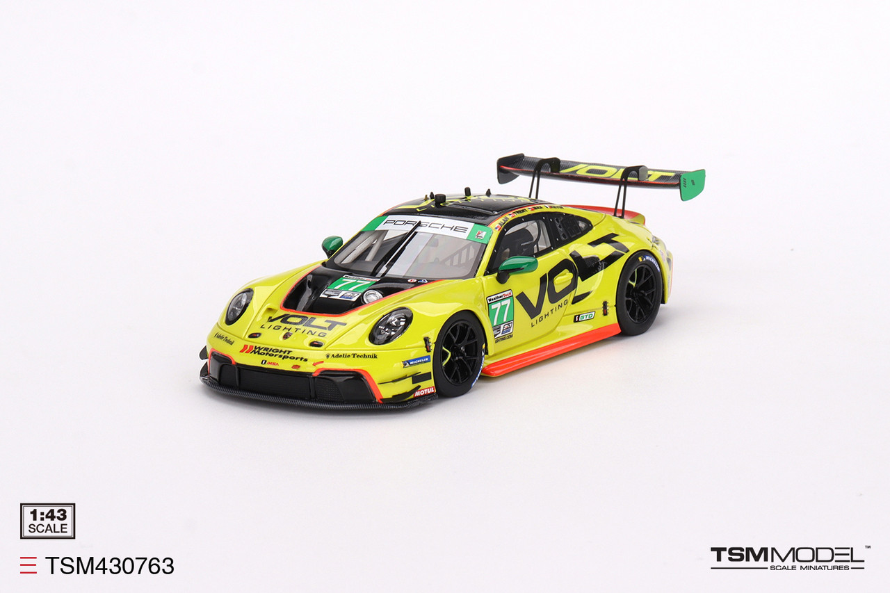 1/43 TSM Porsche 911 GT3 R #77 VOLT Racing 2023 IMSA Daytona 24 Hrs GTD Car Model