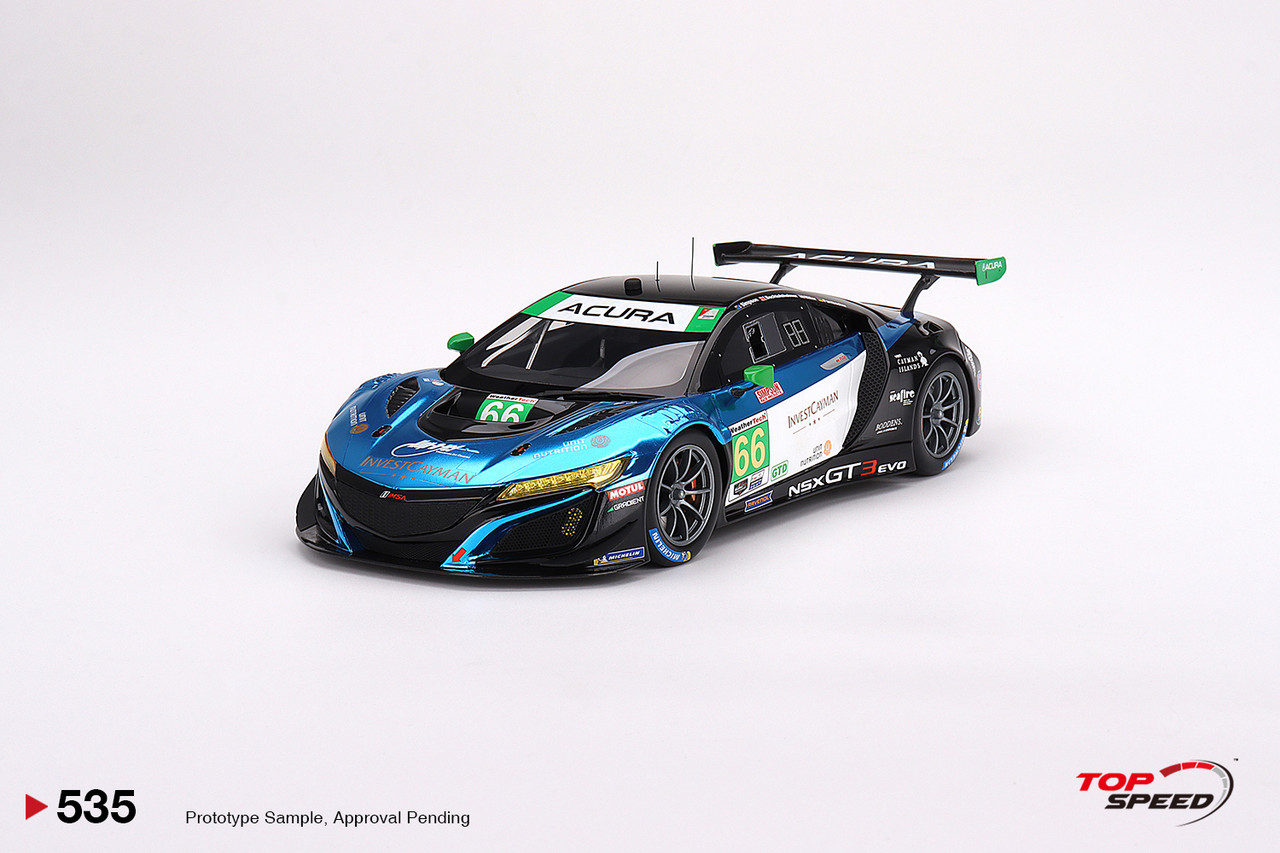 1/18 Top Speed Acura NSX GT3 EVO22 #66 Gradient Racing 2022 IMSA Daytona 24 Hrs  Car Model