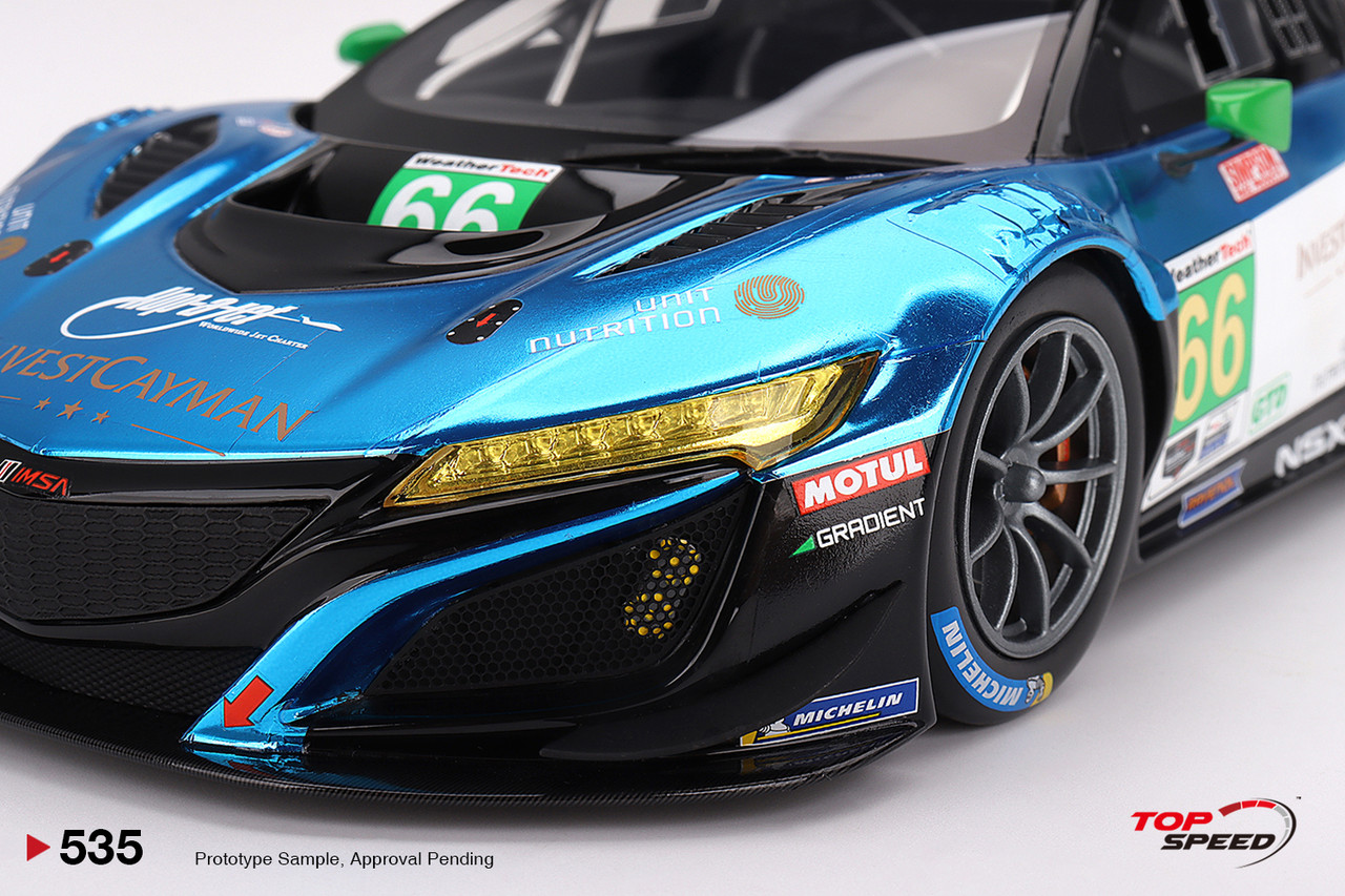 1/18 Top Speed Acura NSX GT3 EVO22 #66 Gradient Racing 2022 IMSA Daytona 24 Hrs  Car Model